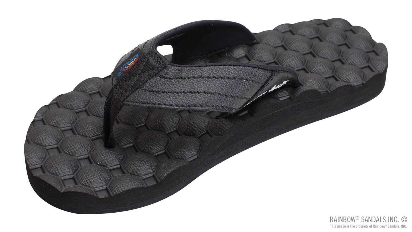 Rainbow Mens | Holoholo Gerry Lopez | Rubber Signature Sandal | Black
