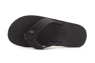 Rainbow Mens | Single Layer | Natural Hemp Sandal (Black Rasta Midsole)